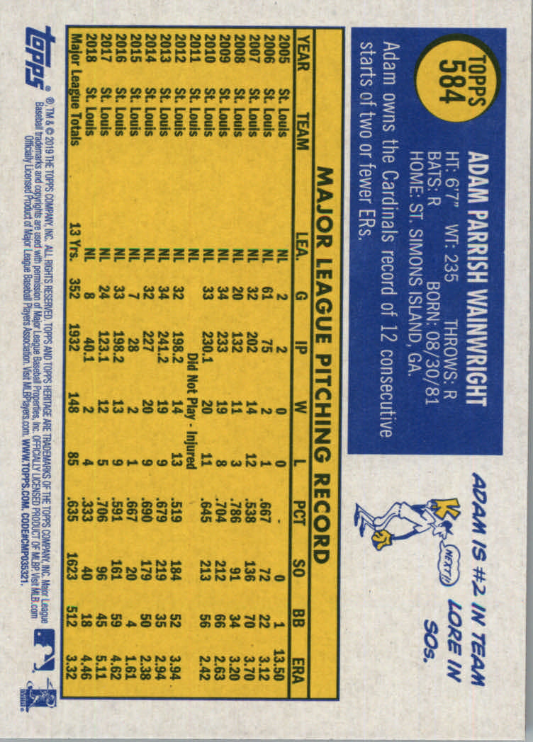 2019 Topps Heritage High Series Baseball Part 1 Main Set Cards #501 to #725 - Picture 159 of 431
