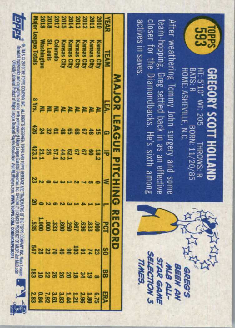 2019 Topps Heritage High Series Baseball Part 1 Main Set Cards #501 to #725 - Picture 175 of 431