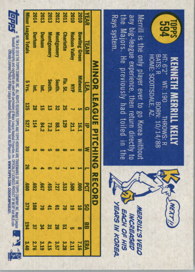2019 Topps Heritage High Series Baseball Part 1 Main Set Cards #501 to #725 - Picture 177 of 431
