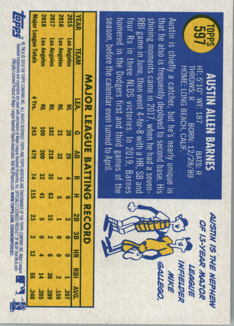 2019 Topps Heritage High Series Baseball Part 1 Main Set Cards #501 to #725 - Picture 183 of 431