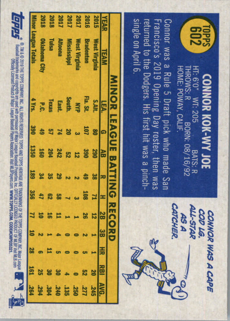 2019 Topps Heritage High Series Baseball Part 1 Main Set Cards #501 to #725 - Picture 193 of 431