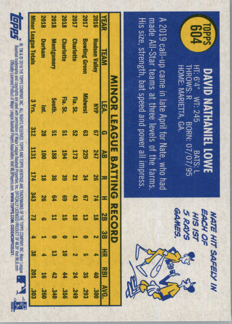 2019 Topps Heritage High Series Baseball Part 1 Main Set Cards #501 to #725 - Picture 197 of 431