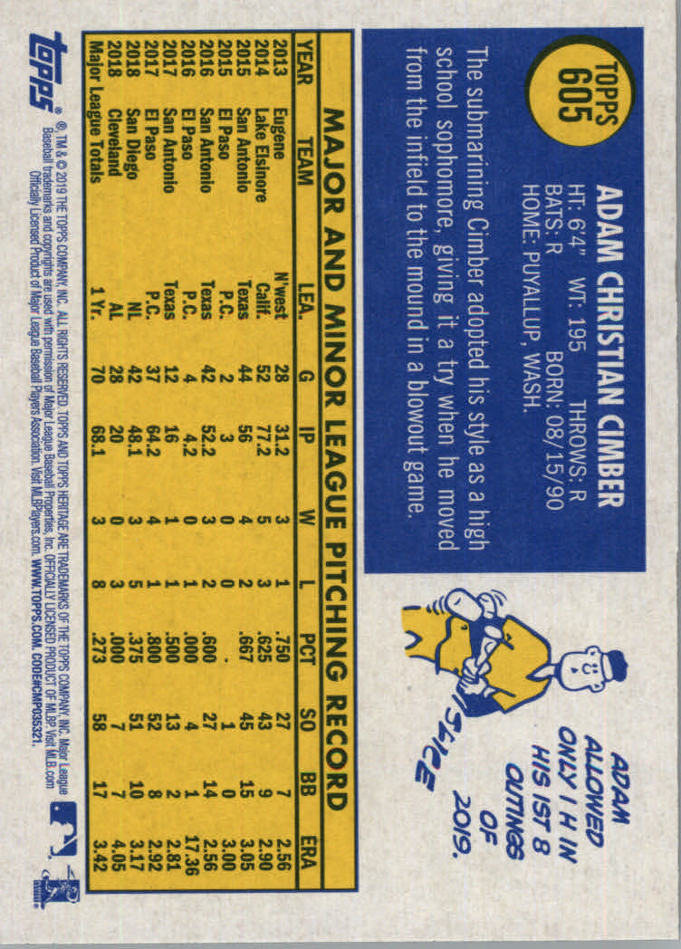 2019 Topps Heritage High Series Baseball Part 1 Main Set Cards #501 to #725 - Picture 199 of 431