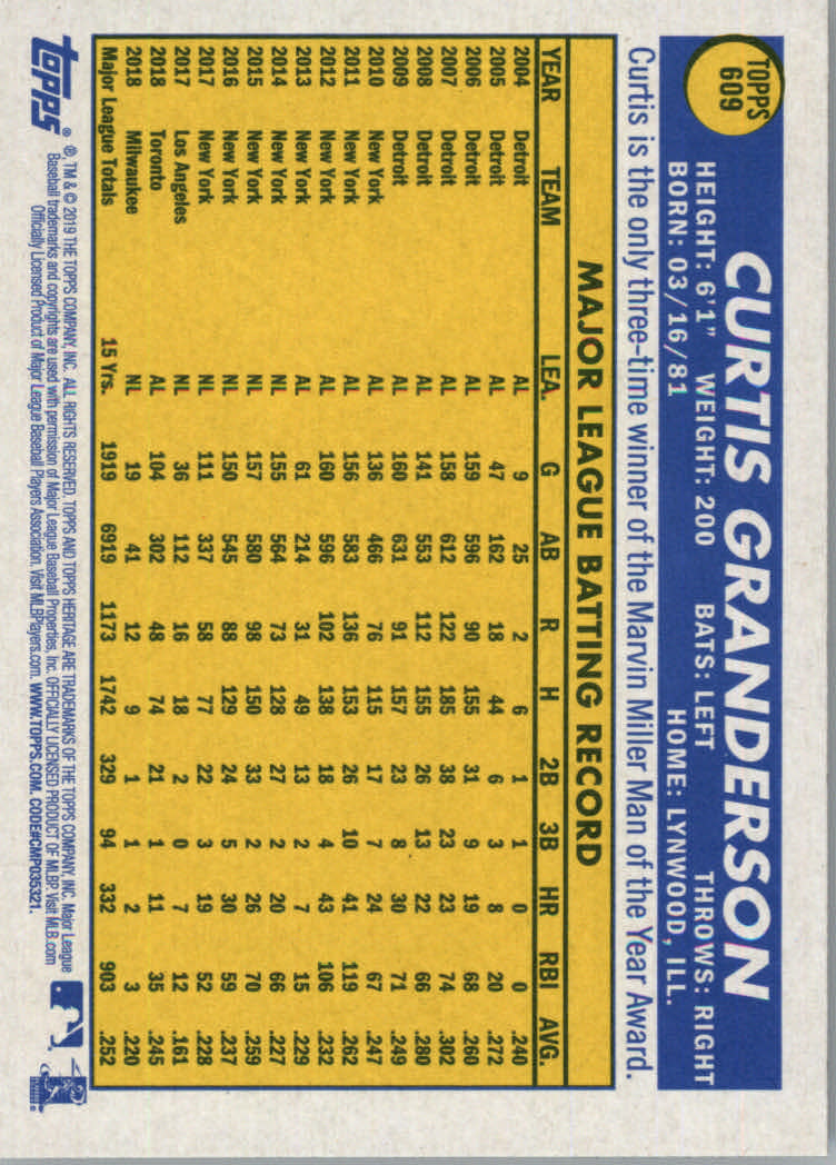2019 Topps Heritage High Series Baseball Part 1 Main Set Cards #501 to #725 - Picture 207 of 431