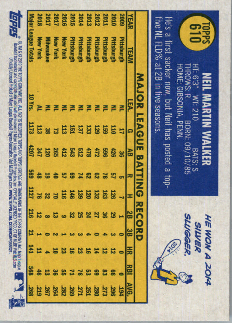 2019 Topps Heritage High Series Baseball Part 1 Main Set Cards #501 to #725 - Picture 209 of 431