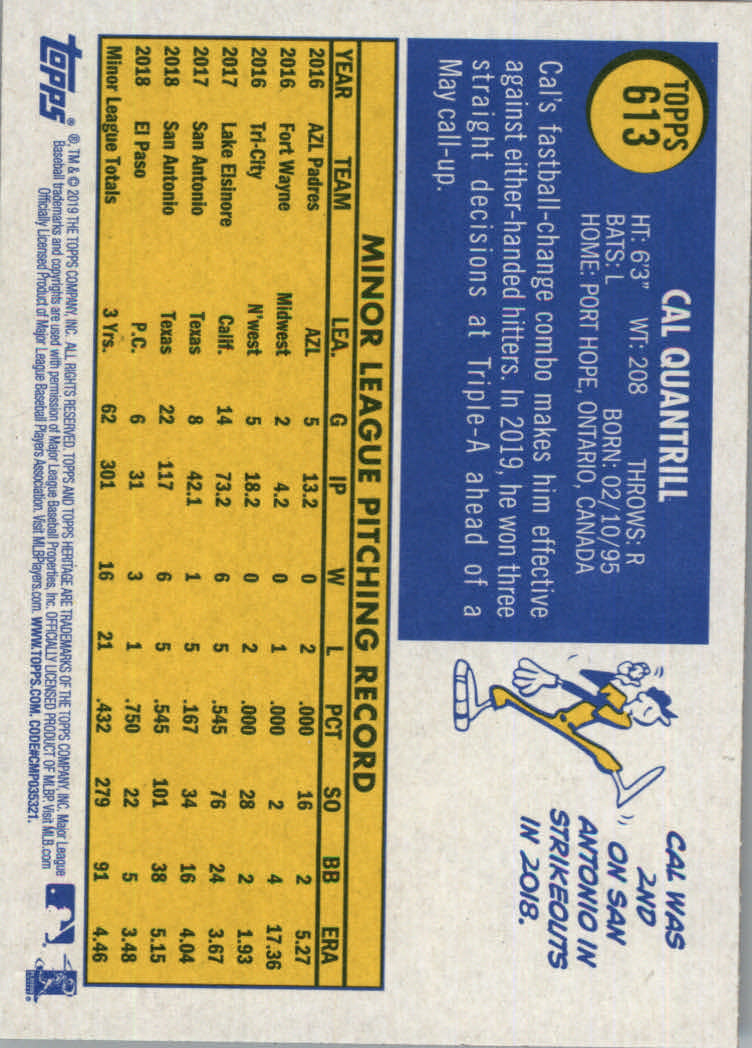 2019 Topps Heritage High Series Baseball Part 1 Main Set Cards #501 to #725 - Picture 215 of 431