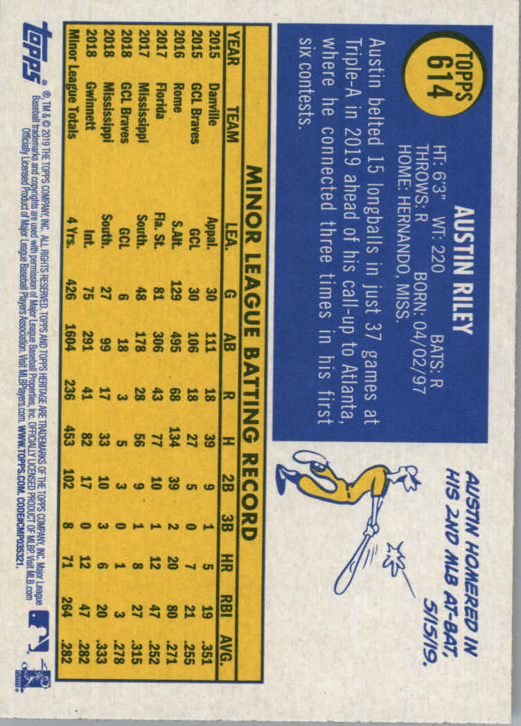 2019 Topps Heritage High Series Baseball Part 1 Main Set Cards #501 to #725 - Picture 217 of 431