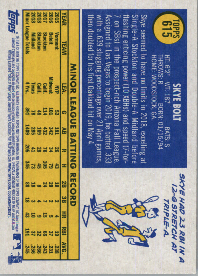 2019 Topps Heritage High Series Baseball Part 1 Main Set Cards #501 to #725 - Picture 219 of 431