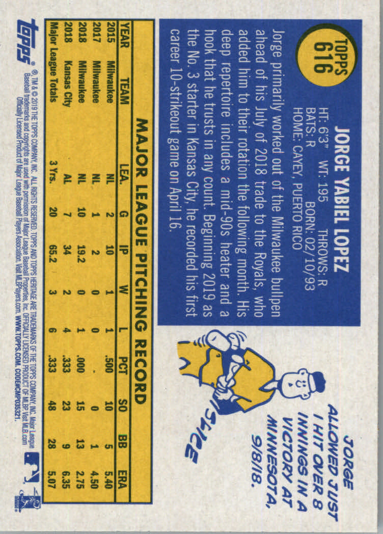 2019 Topps Heritage High Series Baseball Part 1 Main Set Cards #501 to #725 - Picture 221 of 431