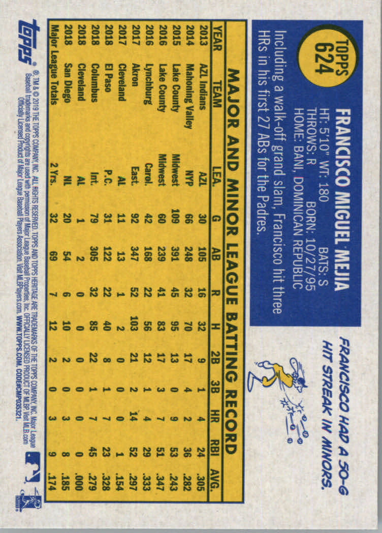 2019 Topps Heritage High Series Baseball Part 1 Main Set Cards #501 to #725 - Picture 237 of 431