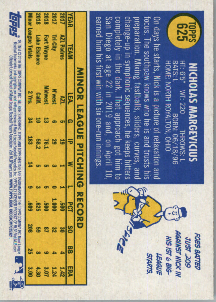 2019 Topps Heritage High Series Baseball Part 1 Main Set Cards #501 to #725 - Picture 239 of 431