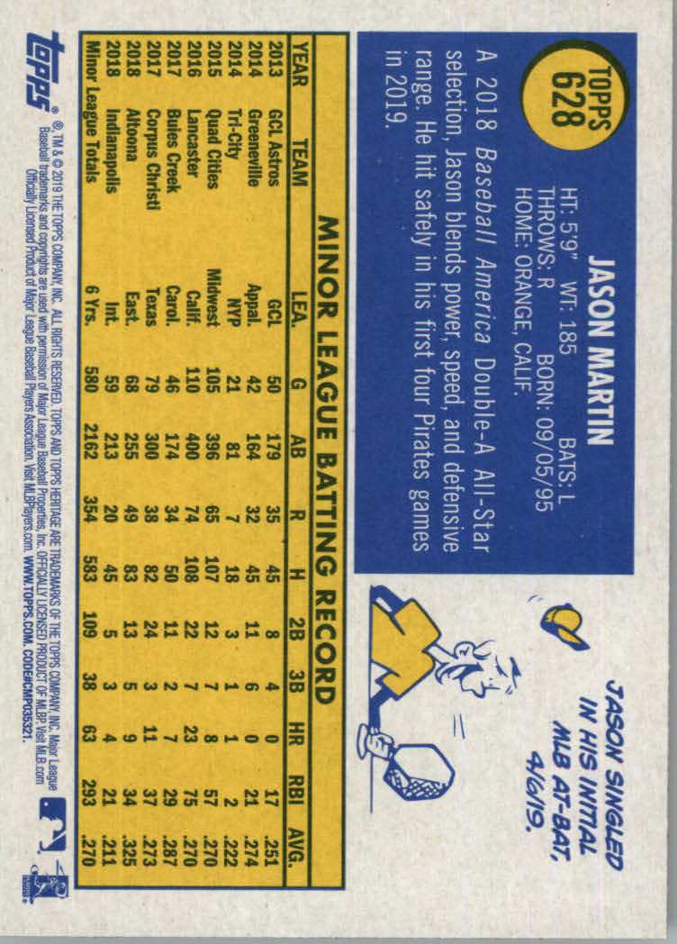 2019 Topps Heritage High Series Baseball Part 1 Main Set Cards #501 to #725 - Picture 245 of 431