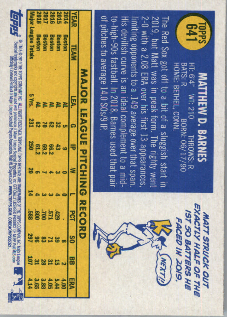 2019 Topps Heritage High Series Baseball Part 1 Main Set Cards #501 to #725 - Picture 271 of 431