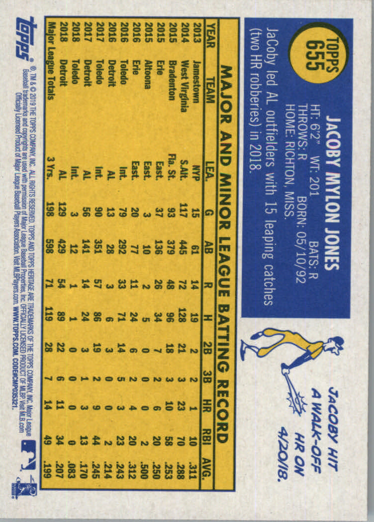 2019 Topps Heritage High Series Baseball Part 1 Main Set Cards #501 to #725 - Picture 299 of 431
