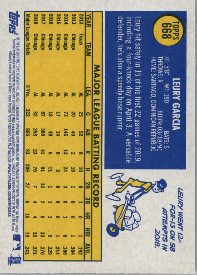 2019 Topps Heritage High Series Baseball Part 1 Main Set Cards #501 to #725 - Picture 323 of 431