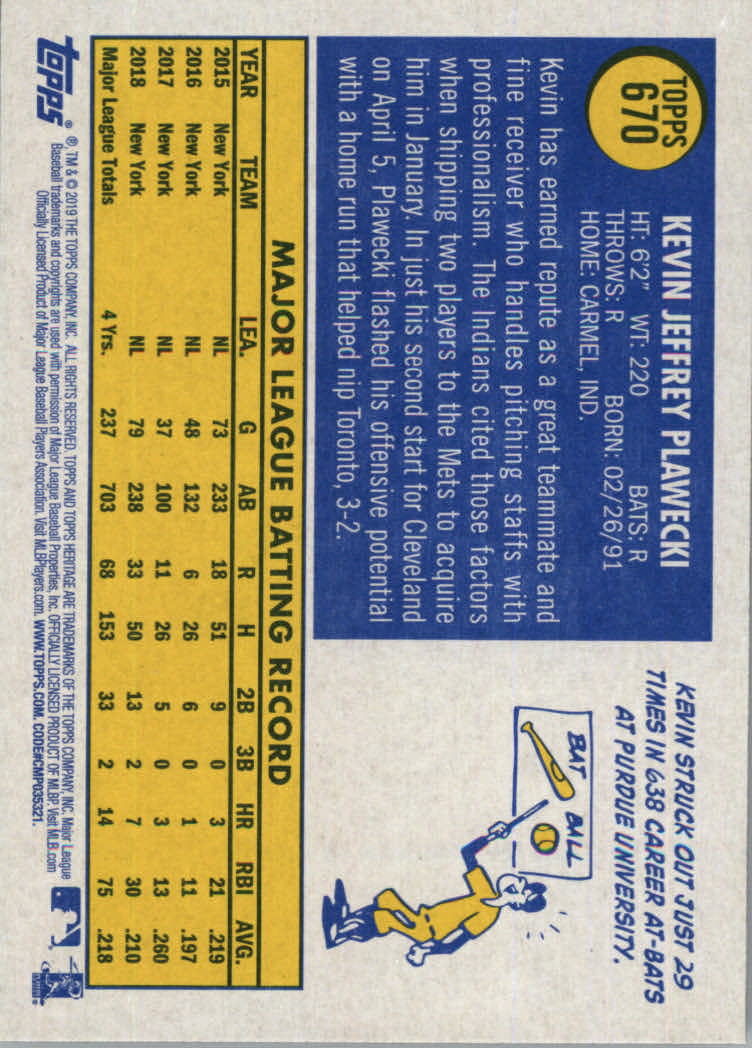 2019 Topps Heritage High Series Baseball Part 1 Main Set Cards #501 to #725 - Picture 327 of 431