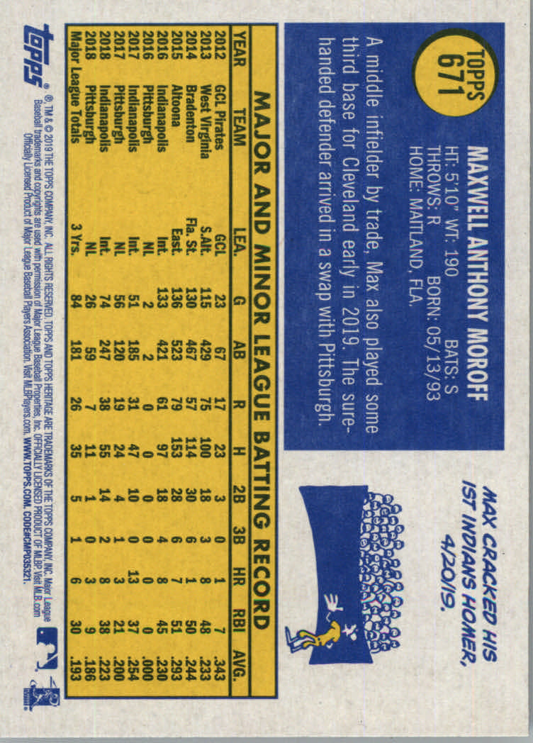2019 Topps Heritage High Series Baseball Part 1 Main Set Cards #501 to #725 - Picture 329 of 431