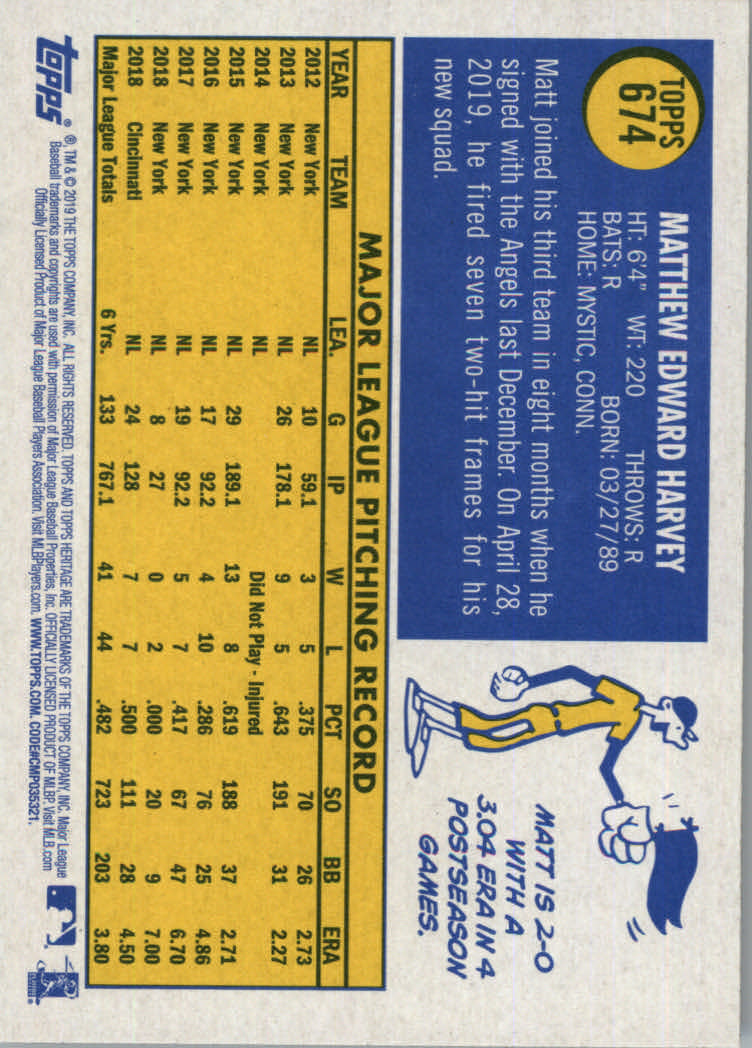 2019 Topps Heritage High Series Baseball Part 1 Main Set Cards #501 to #725 - Picture 335 of 431
