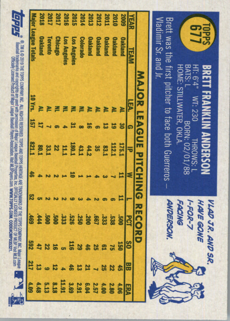 2019 Topps Heritage High Series Baseball Part 1 Main Set Cards #501 to #725 - Picture 341 of 431