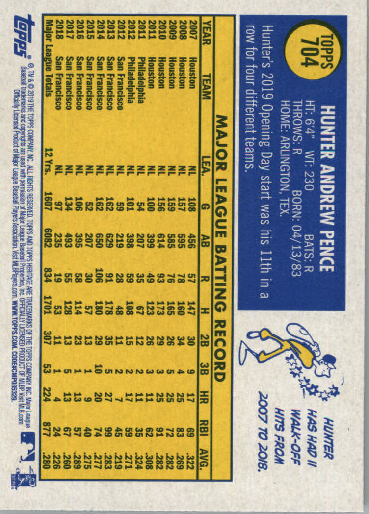 2019 Topps Heritage High Series Baseball Part 1 Main Set Cards #501 to #725 - Picture 391 of 431