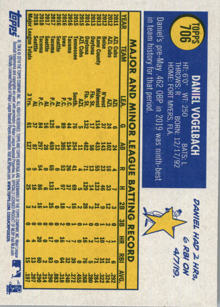 2019 Topps Heritage High Series Baseball Part 1 Main Set Cards #501 to #725 - Picture 395 of 431