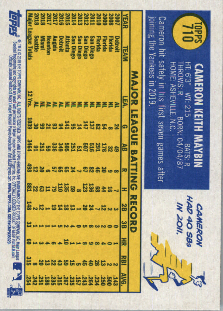 2019 Topps Heritage High Series Baseball Part 1 Main Set Cards #501 to #725 - Picture 403 of 431