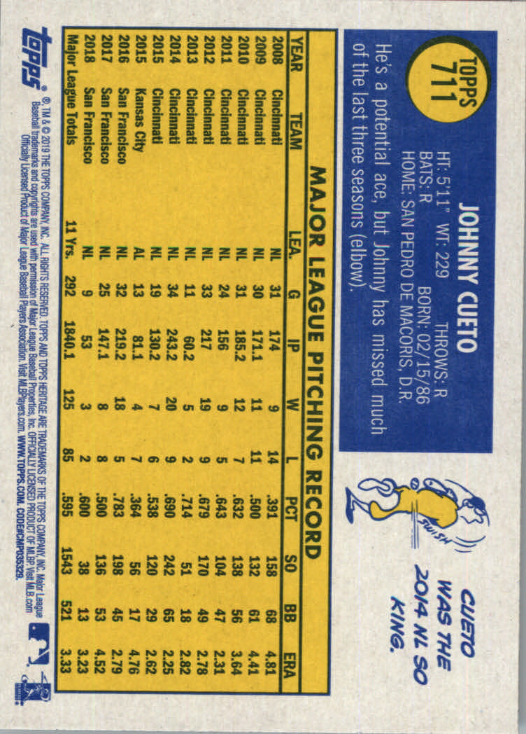 2019 Topps Heritage High Series Baseball Part 1 Main Set Cards #501 to #725 - Picture 405 of 431