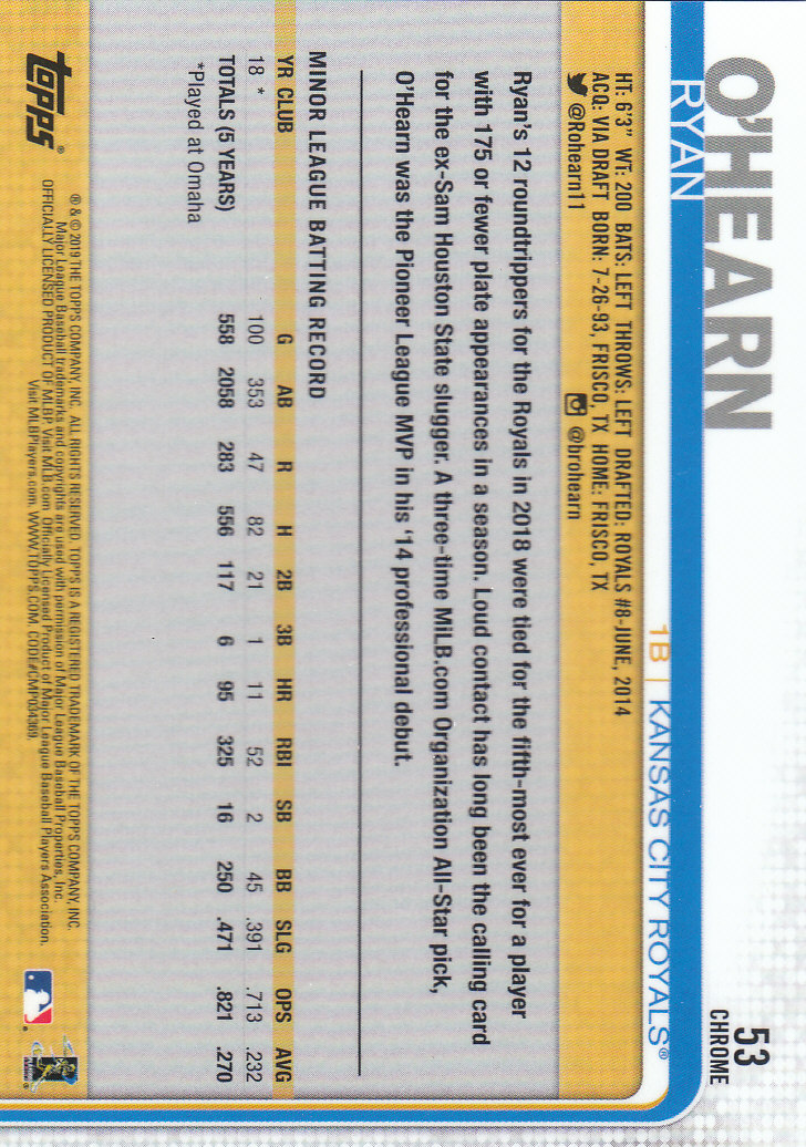 2019 Topps Chrome Baseball Part 4 Color Refractors and Variation Cards - Bild 37 von 75