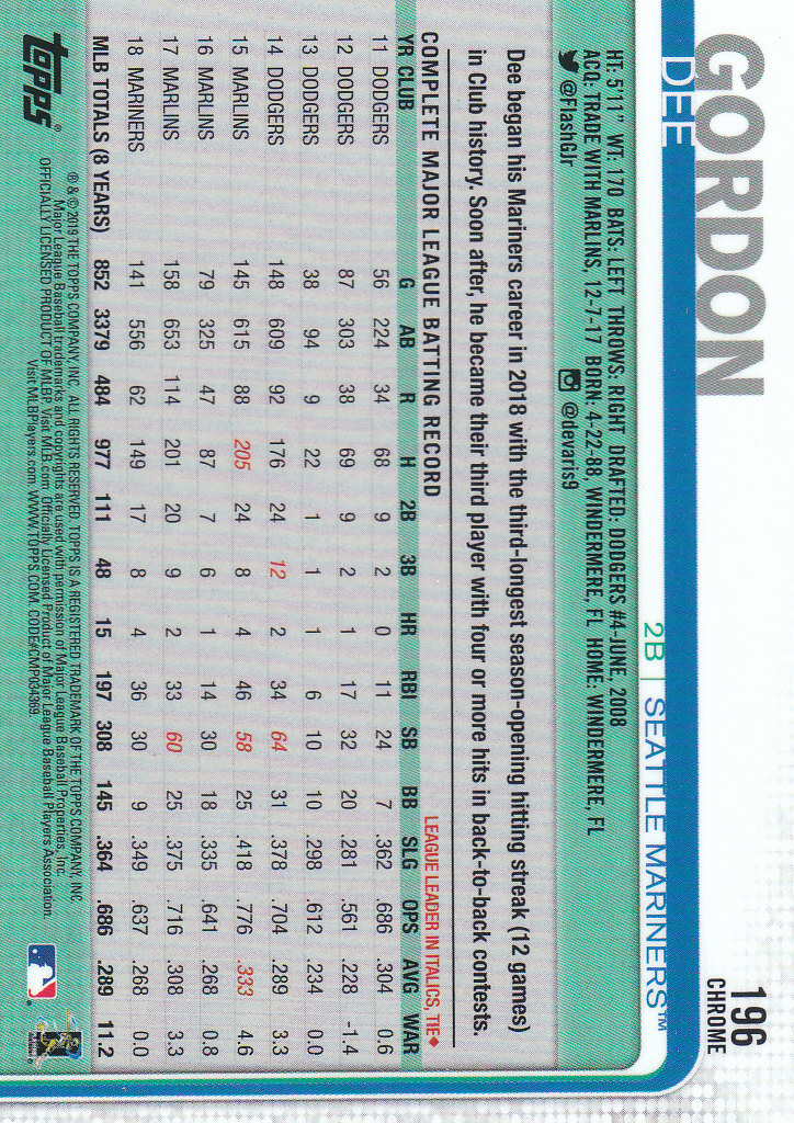 2019 Topps Chrome Baseball Part 4 Color Refractors and Variation Cards - Bild 49 von 75