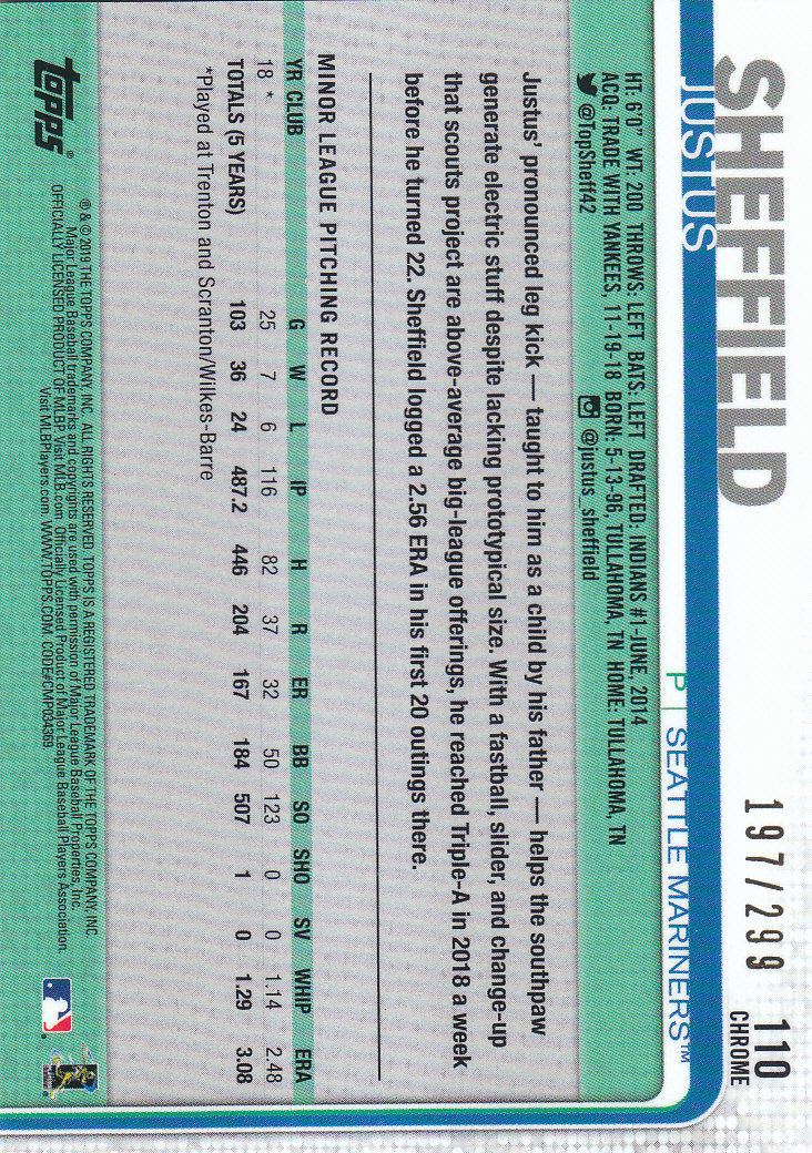 2019 Topps Chrome Baseball Part 4 Color Refractors and Variation Cards - Bild 69 von 75