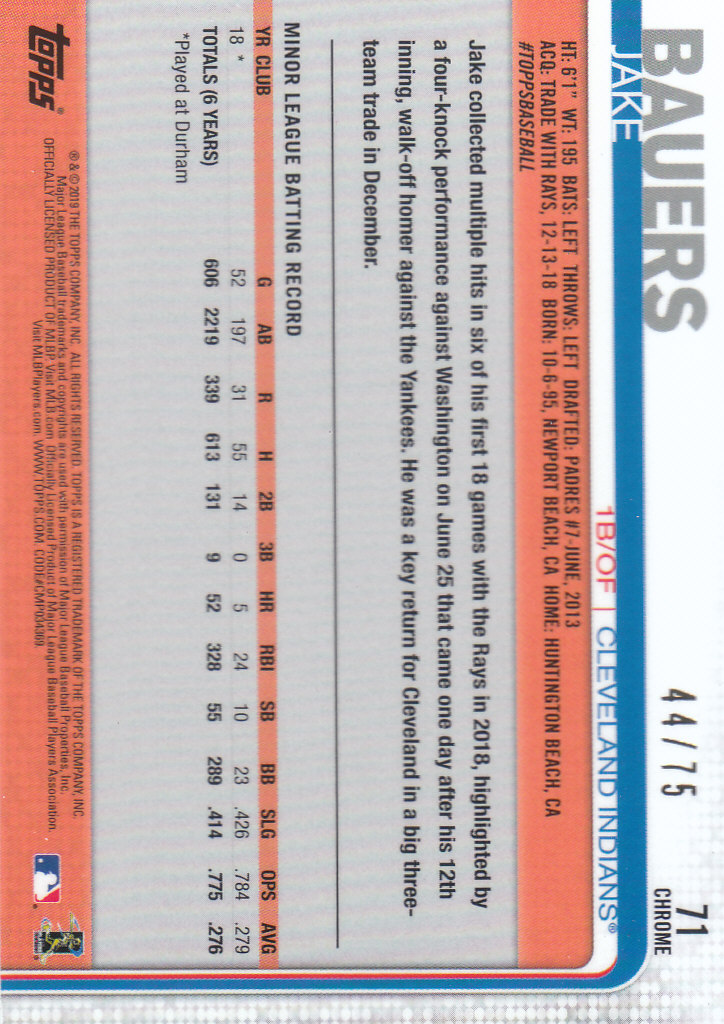 2019 Topps Chrome Baseball Part 4 Color Refractors and Variation Cards - Bild 11 von 75