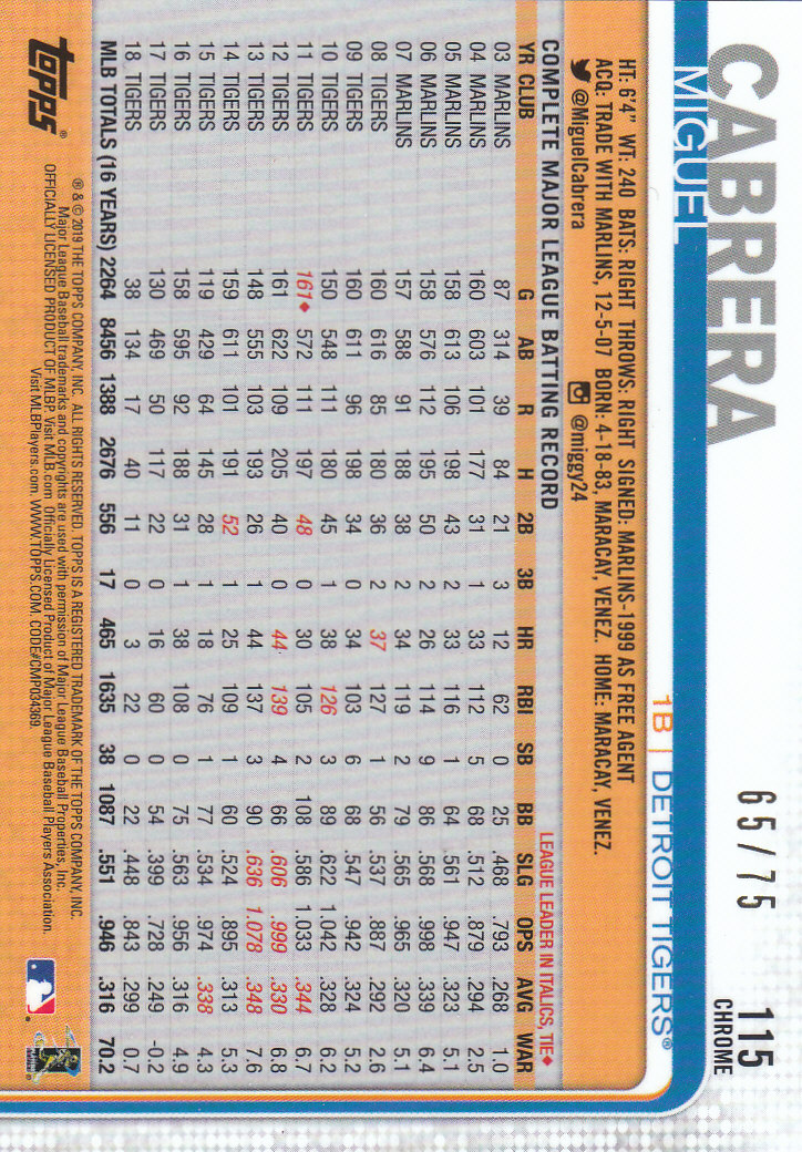 2019 Topps Chrome Baseball Part 4 Color Refractors and Variation Cards - Bild 13 von 75