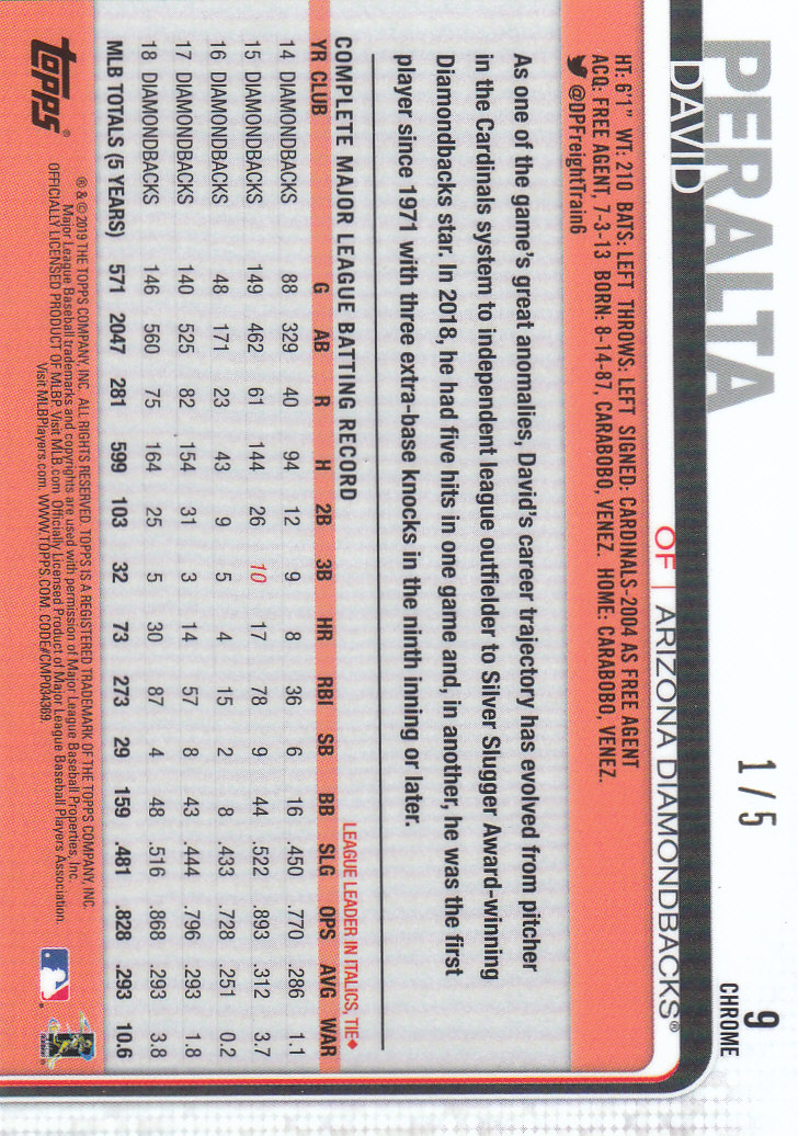 2019 Topps Chrome Baseball Part 4 Color Refractors and Variation Cards - Bild 75 von 75