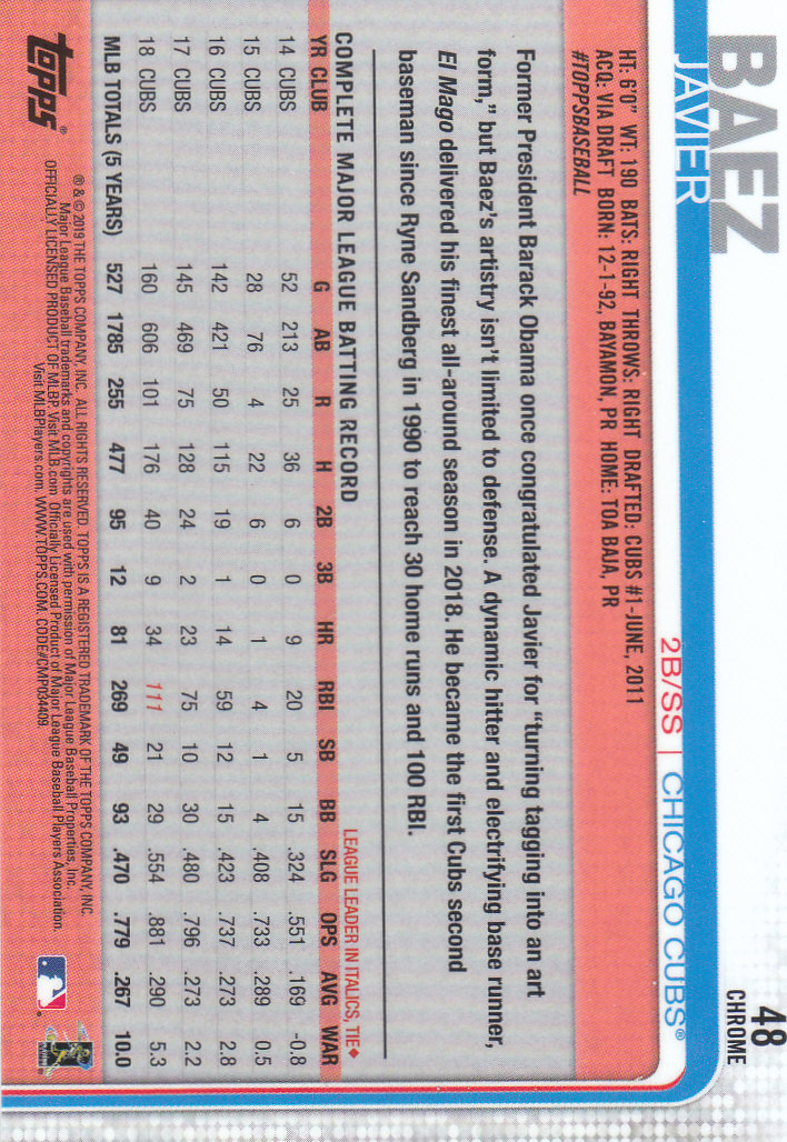 2019 Topps Chrome Baseball Part 4 Color Refractors and Variation Cards - Bild 59 von 75