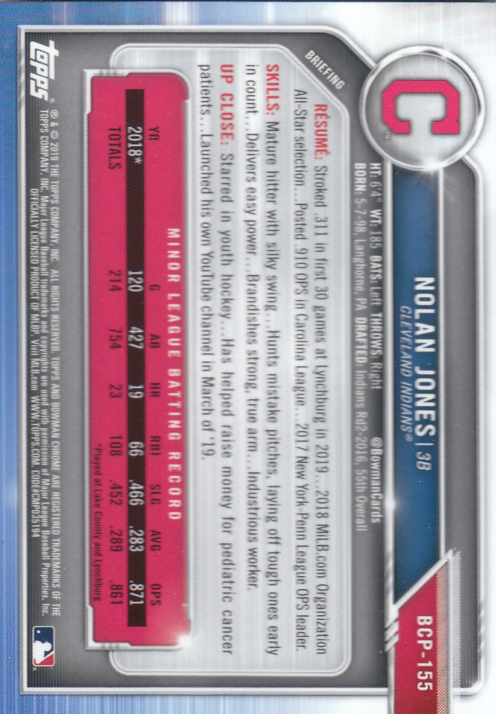 2019 Bowman Chrome Baseball "Prospects" Insert Cards #BCP1 to #BCP250 - Picture 243 of 353