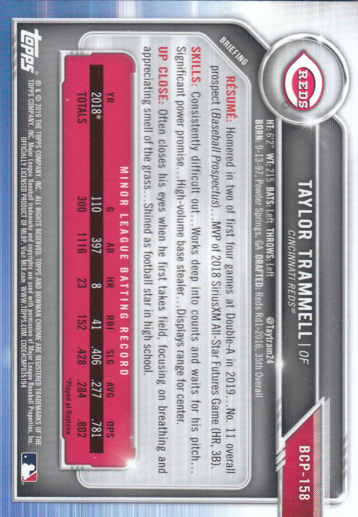 2019 Bowman Chrome Baseball "Prospects" Insert Cards #BCP1 to #BCP250 - Picture 245 of 353