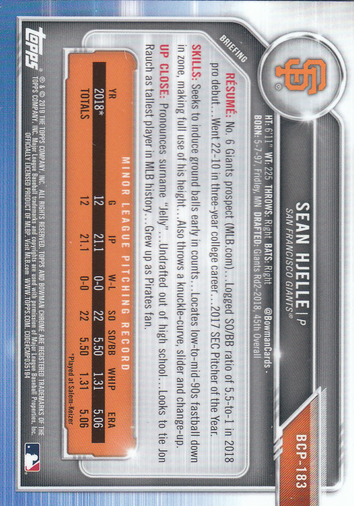 2019 Bowman Chrome Baseball "Prospects" Insert Cards #BCP1 to #BCP250 - Picture 273 of 353