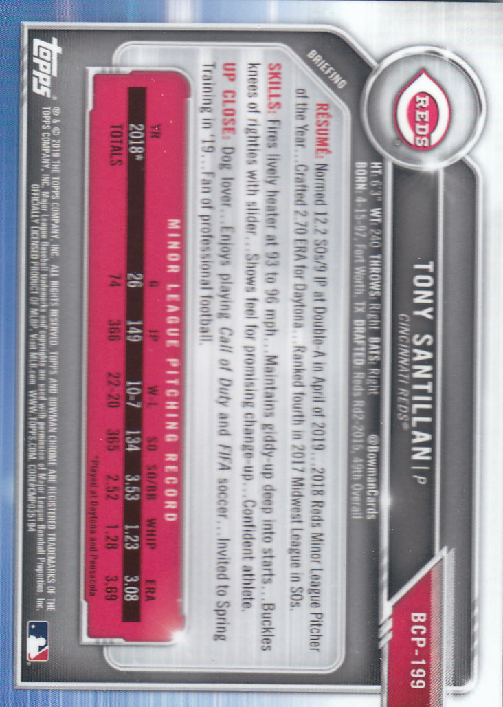 2019 Bowman Chrome Baseball "Prospects" Insert Cards #BCP1 to #BCP250 - Picture 297 of 353
