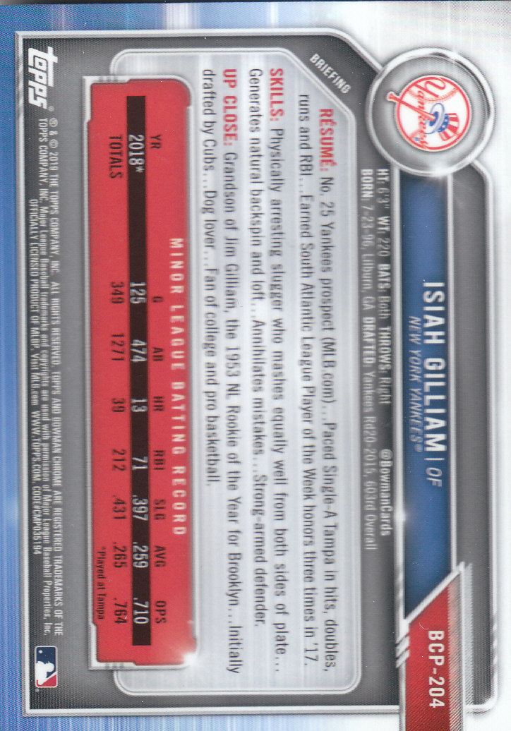 2019 Bowman Chrome Baseball "Prospects" Insert Cards #BCP1 to #BCP250 - Picture 303 of 353