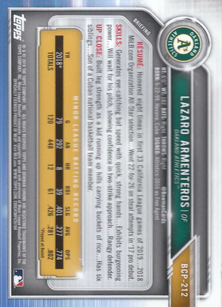 2019 Bowman Chrome Baseball "Prospects" Insert Cards #BCP1 to #BCP250 - Picture 313 of 353
