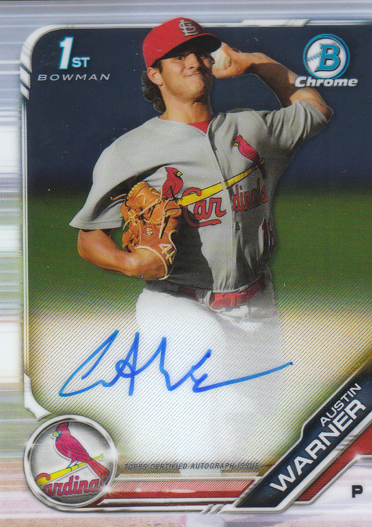Tarjetas paralelas y inserciones de béisbol Bowman Chrome 2019 "Prospect Autographs" - Imagen 2 de 29