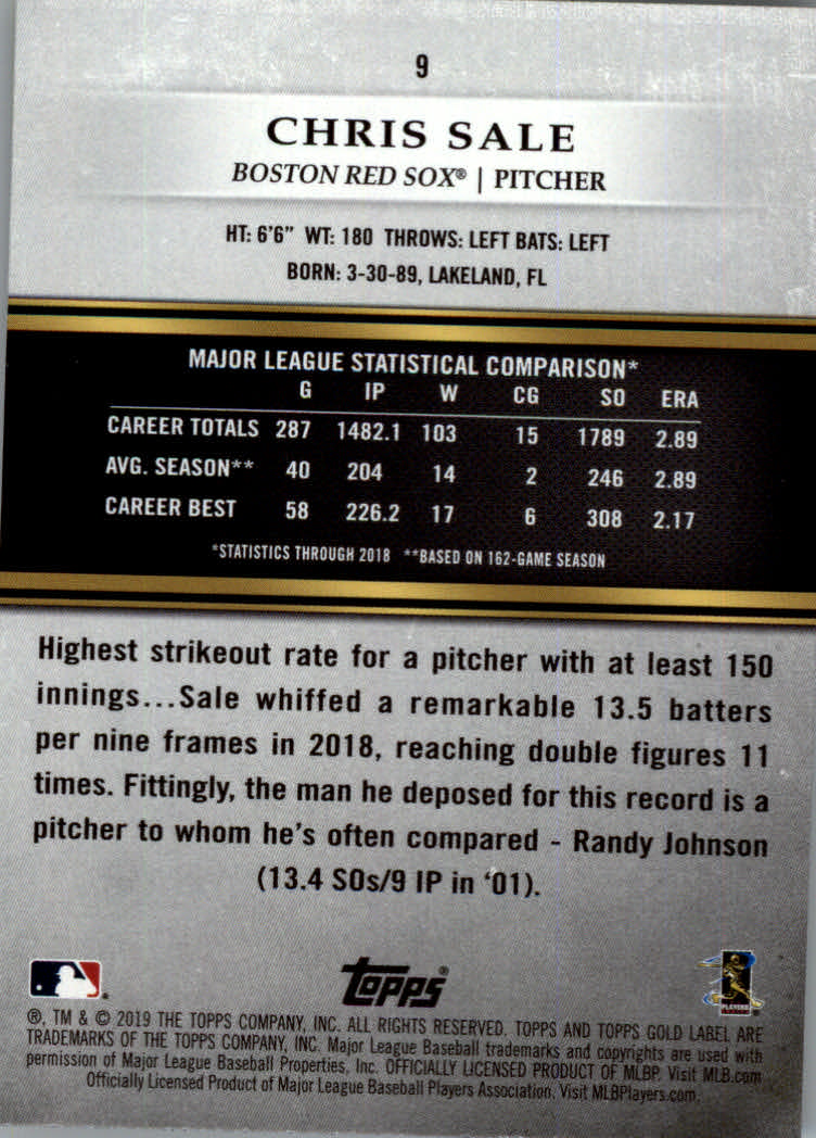 2019 Topps Gold Label Baseball Part 2 Class 2 Main Set and Parallel Cards - Picture 13 of 159