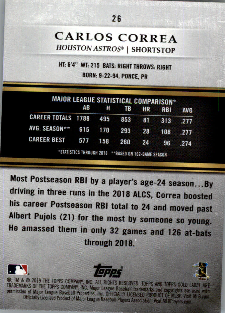 2019 Topps Gold Label Baseball Part 2 Class 2 Main Set and Parallel Cards - Picture 33 of 159