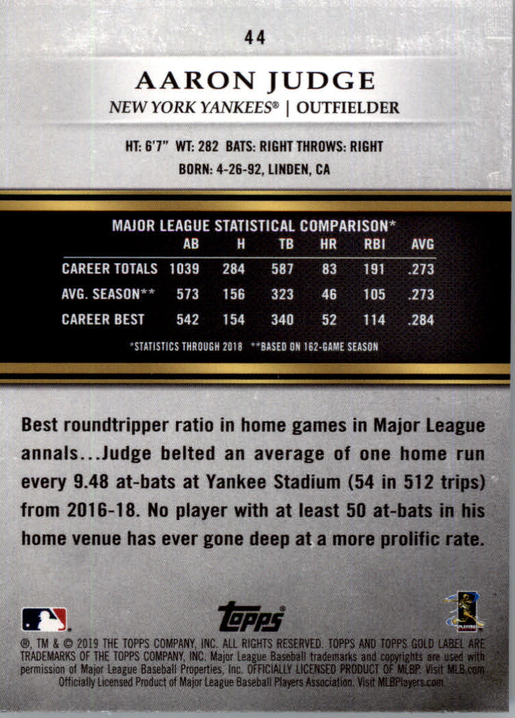 2019 Topps Gold Label Baseball Part 2 Class 2 Main Set and Parallel Cards - Picture 55 of 159