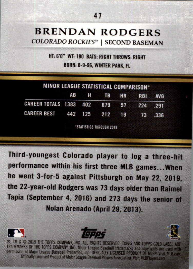 2019 Topps Gold Label Baseball Part 2 Class 2 Main Set and Parallel Cards - Picture 61 of 159