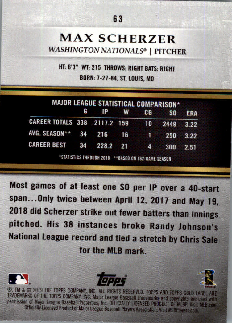 2019 Topps Gold Label Baseball Part 2 Class 2 Main Set and Parallel Cards - Picture 79 of 159