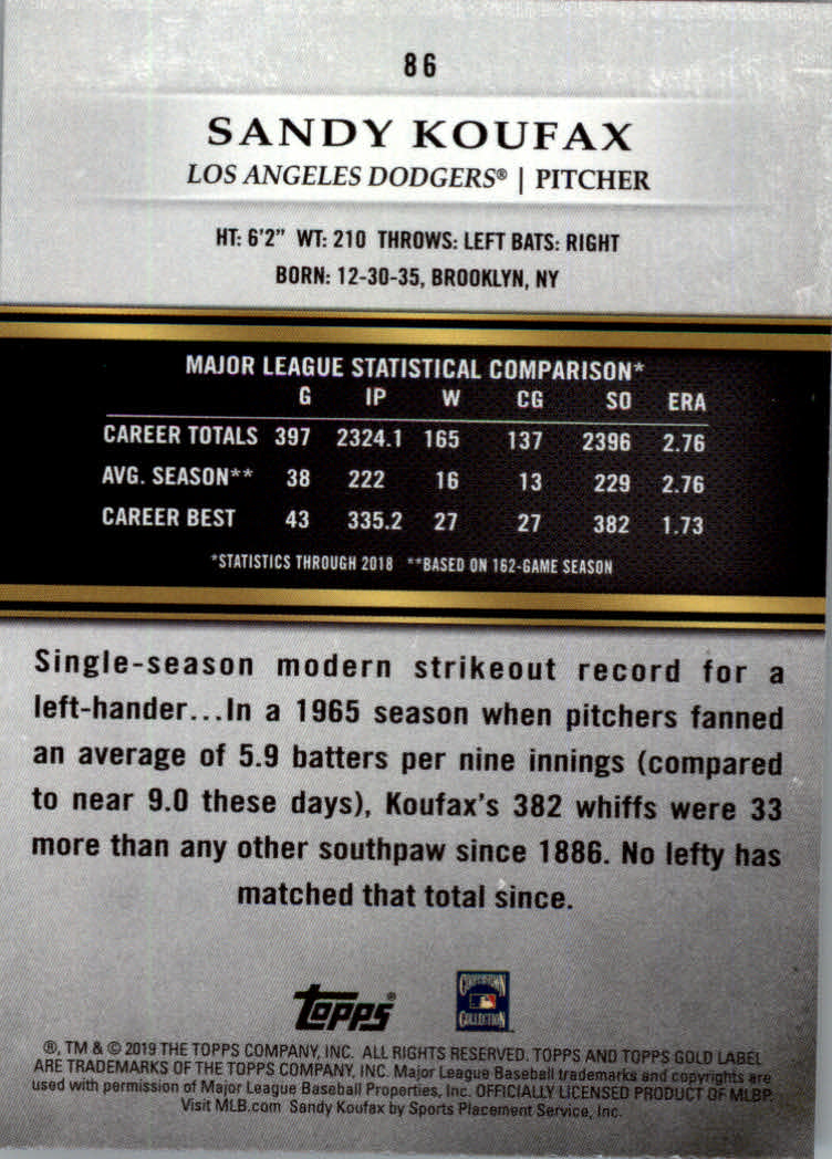 2019 Topps Gold Label Baseball Part 2 Class 2 Main Set and Parallel Cards - Picture 107 of 159