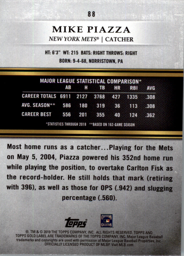 2019 Topps Gold Label Baseball Part 2 Class 2 Main Set and Parallel Cards - Picture 109 of 159