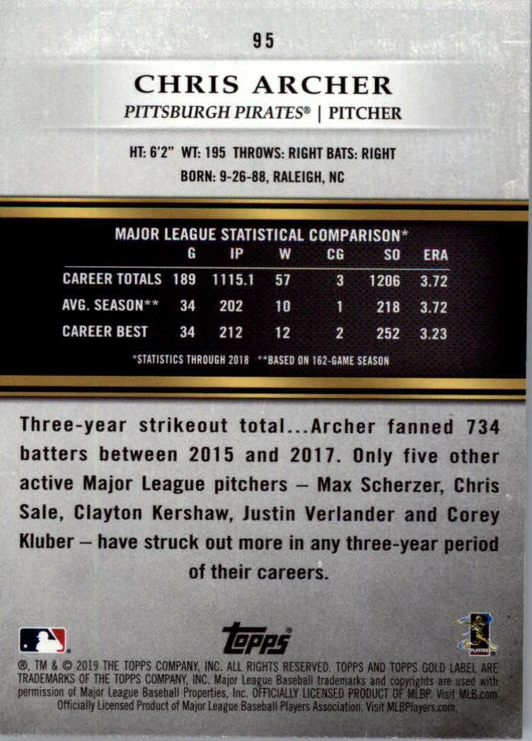2019 Topps Gold Label Baseball Part 2 Class 2 Main Set and Parallel Cards - Picture 119 of 159