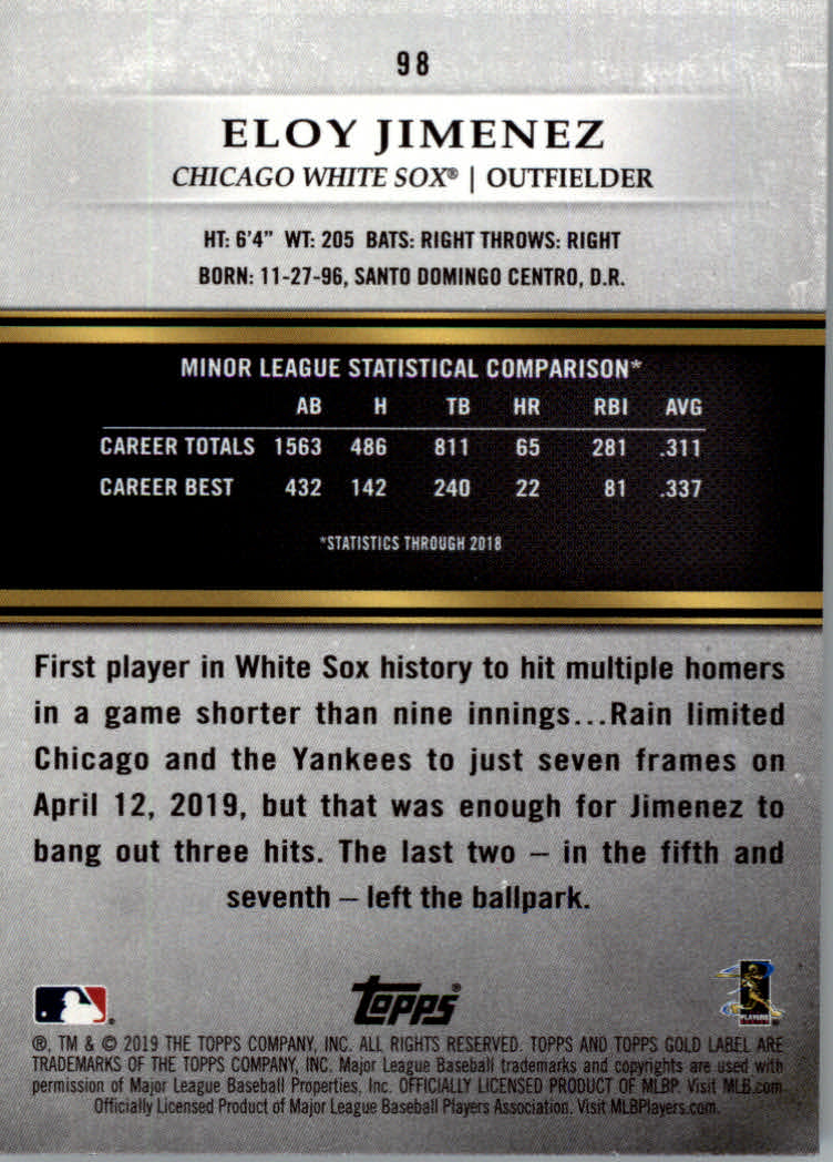 2019 Topps Gold Label Baseball Part 2 Class 2 Main Set and Parallel Cards - Picture 125 of 159